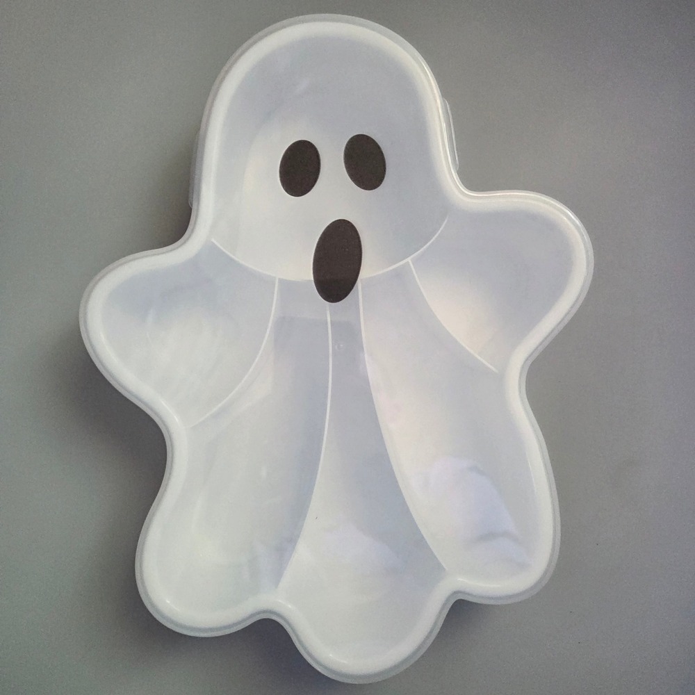 Cook With Color Halloween Ghost Snack Box 6 Compartment Divided Food Container